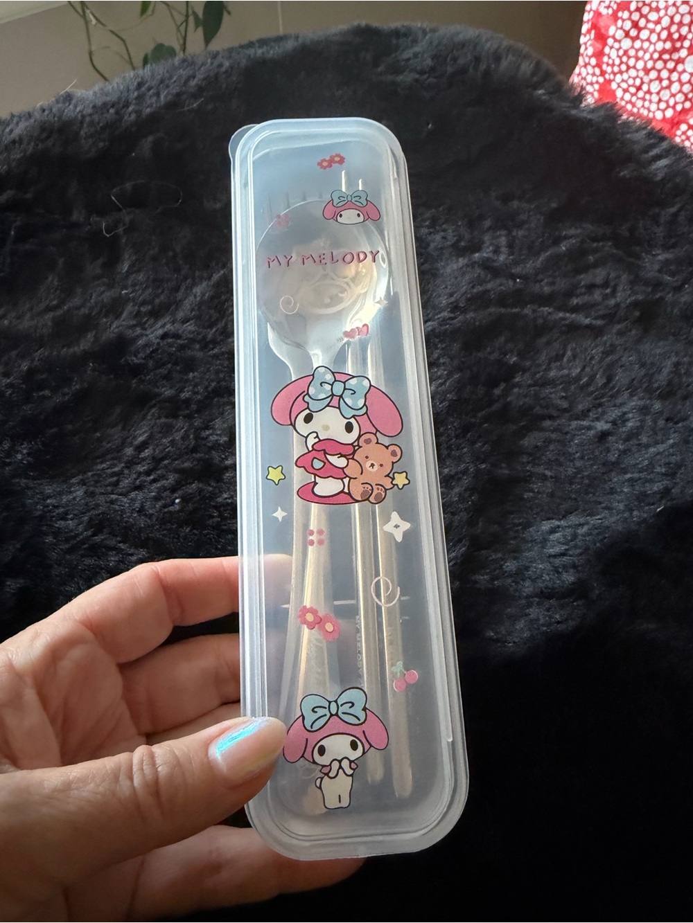 Sanrio My Melody Pink and Blue Travel Cutlery Set